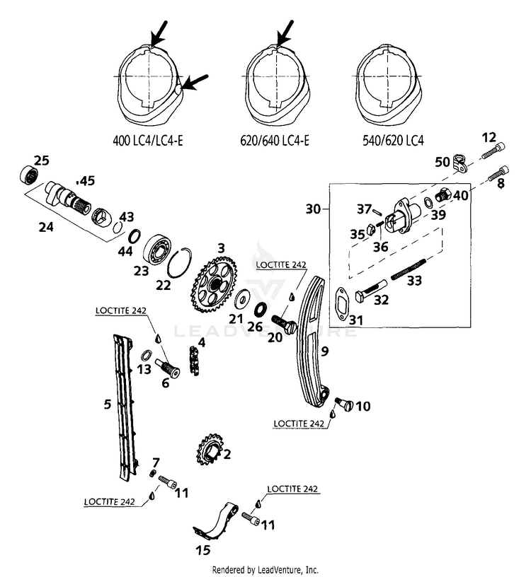 Timing Valve 640 LC4-E Engine - 2000 Schematic