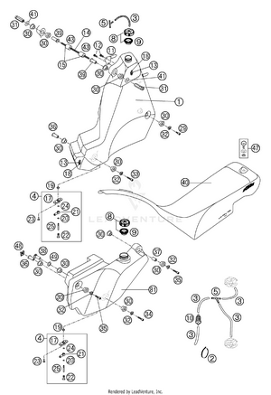 Fuel Tanks, Seat Schematic