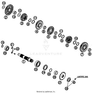 Transmission Ll - Countershaft Schematic