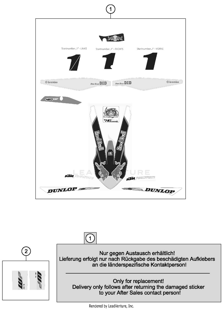 Decal 450 SXF FACTORY EDITION Chassis - 2016 Schematic