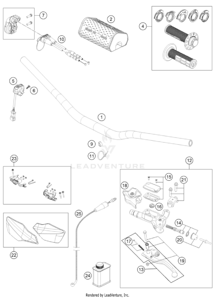 Handlebar, Controls 300 XC-W US CHASSIS - 2024 Schematic