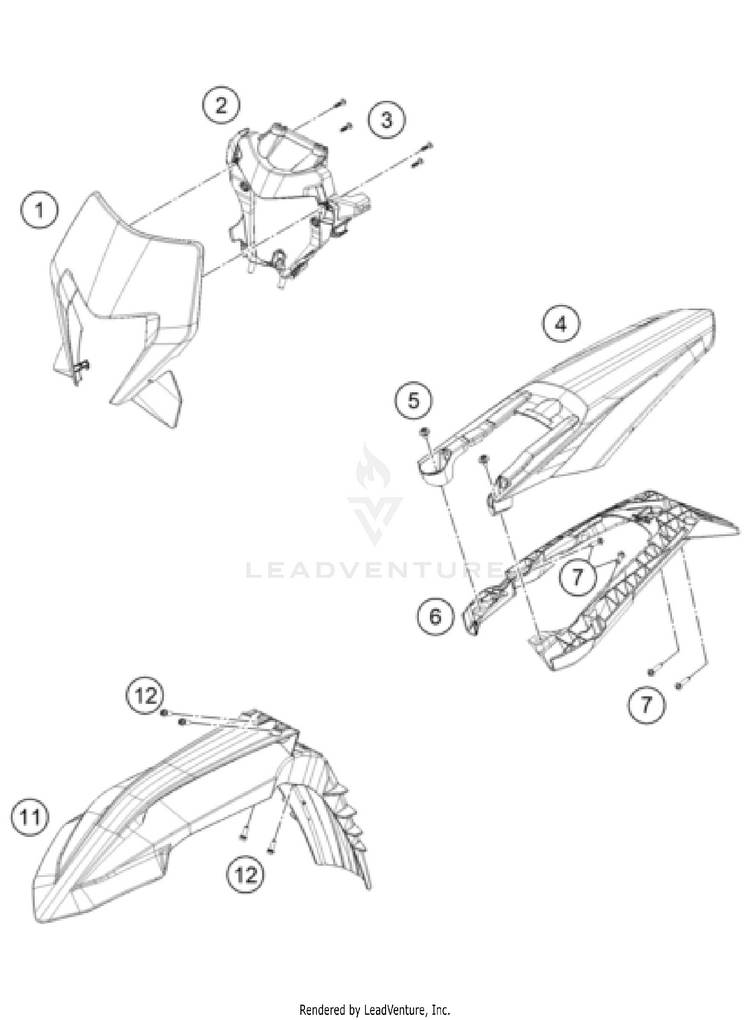 Mask, Fenders 300 XC-W US CHASSIS - 2024 Schematic