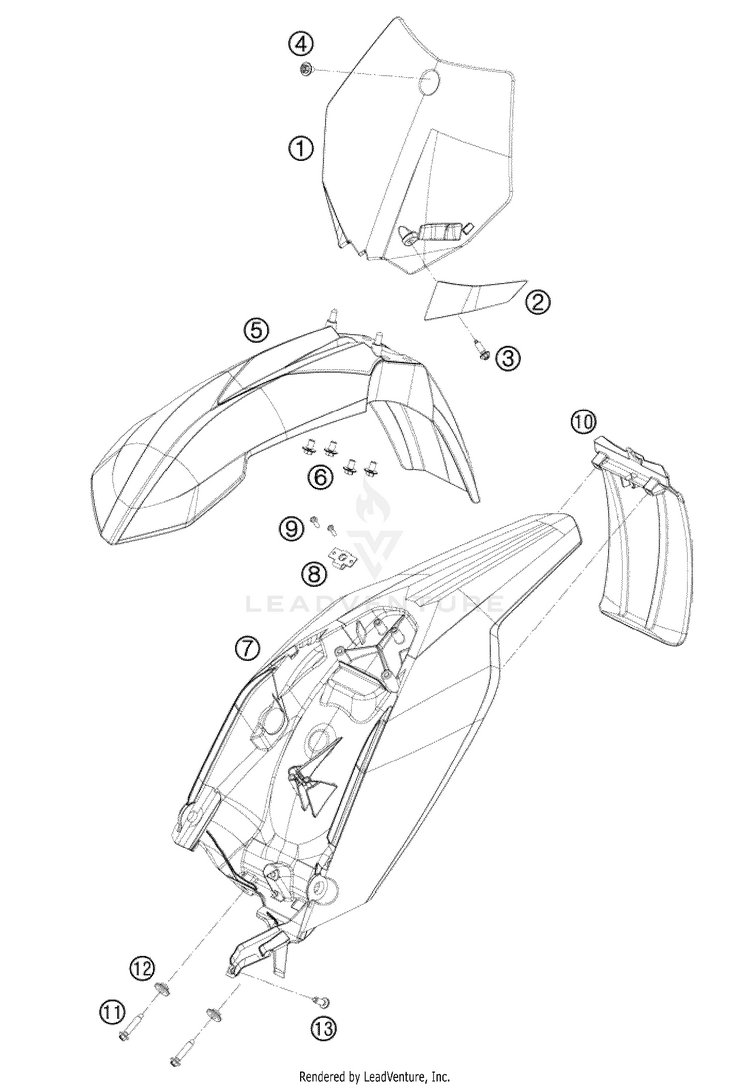 Mask, Fenders 65 XC Chassis - 2009 Schematic