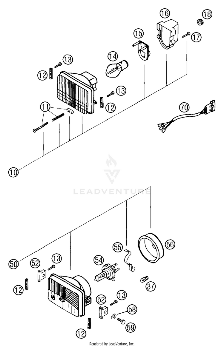 Head Light 300 MXC Chassis - 2004 Schematic