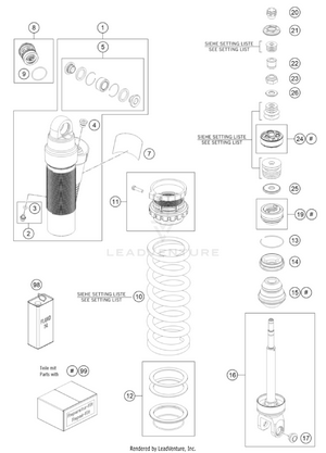 Shock Absorber Disassembled Schematic