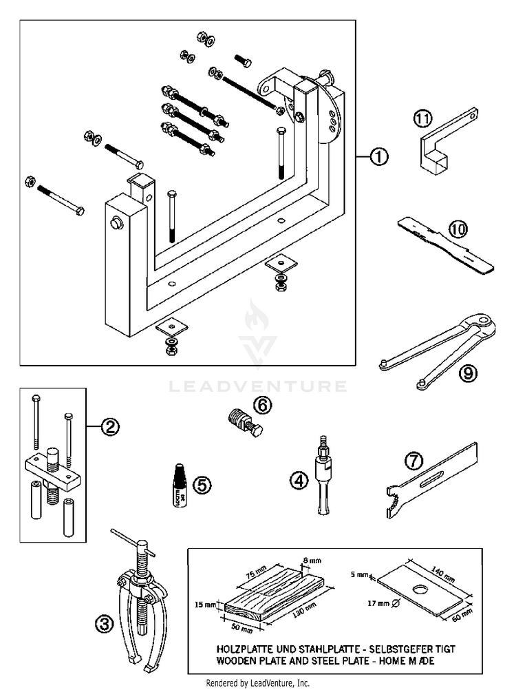 Special Tools 65 SX Engine - 2007 Schematic