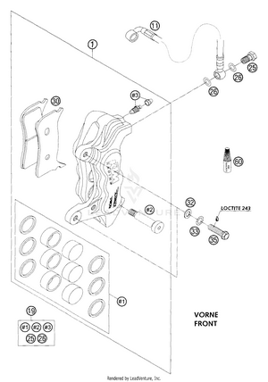 Brake Caliper Front Beringer Schematic