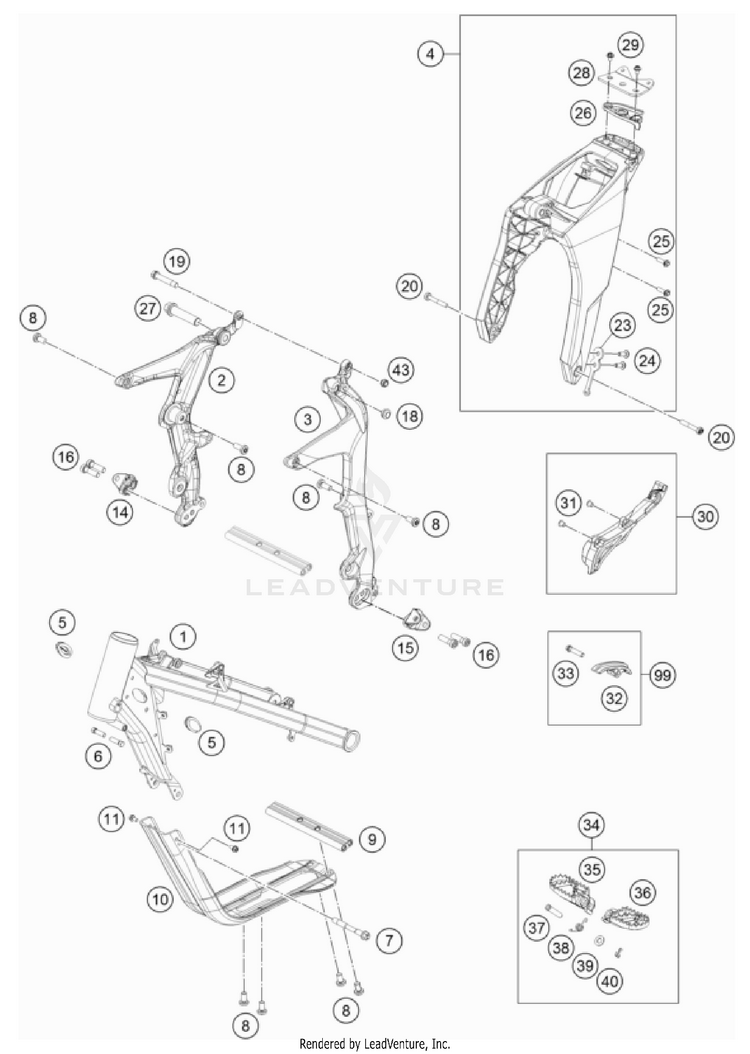 Frame FREERIDE E-XC CHASSIS - 2023 Schematic