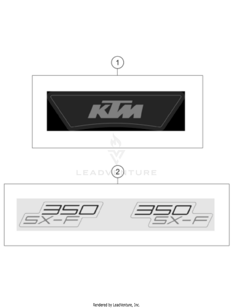 Decal 350 SX-F CHASSIS - 2023 Schematic
