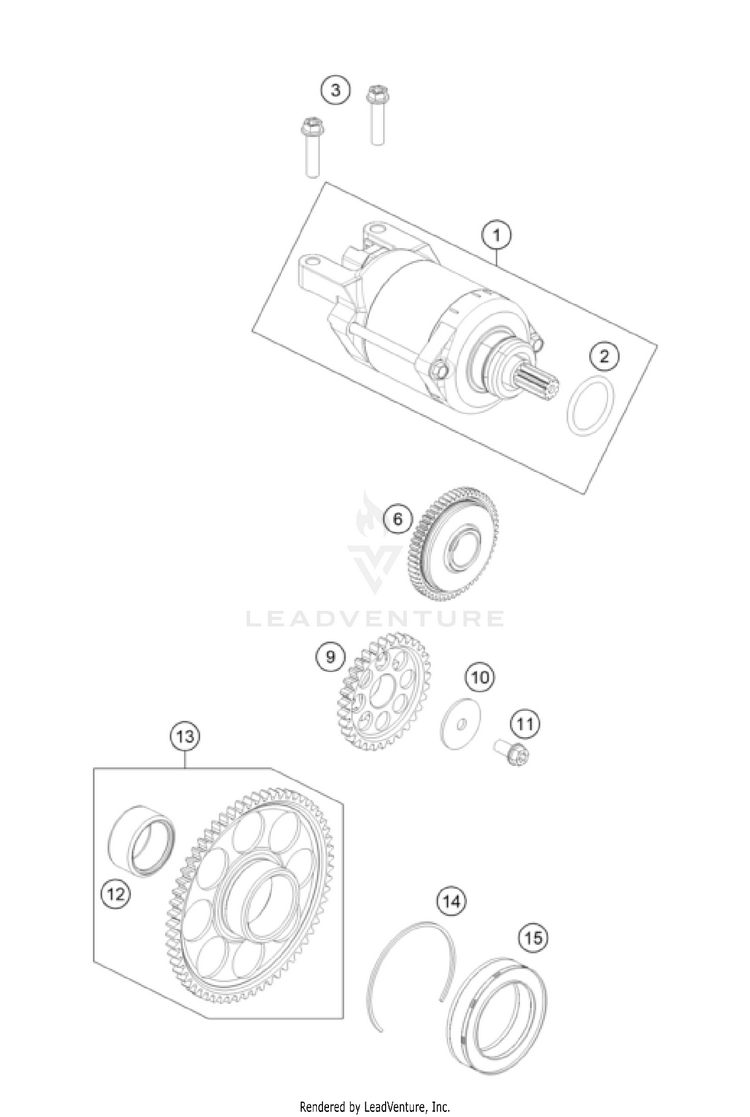 Electric Starter 250 SX-F Engine - 2023 Schematic