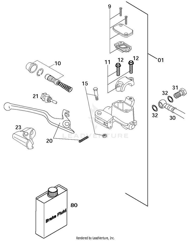 Hand Brake Cylinder Brembo Schematic