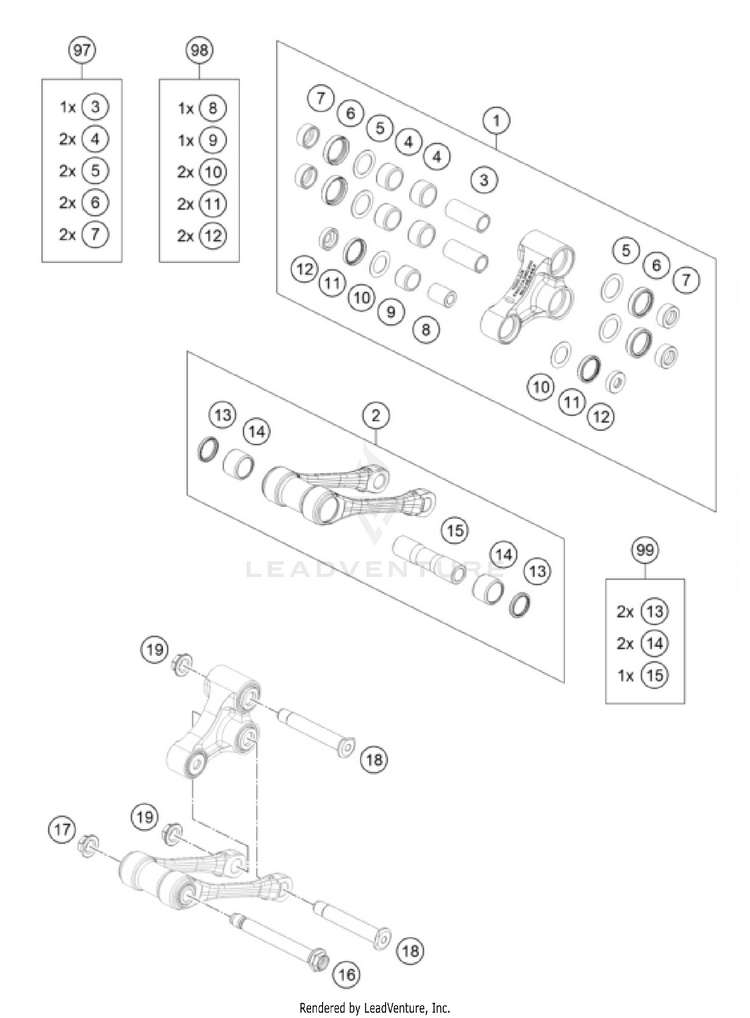 Pro Lever Linking 350 SX-F CHASSIS - 2026 Schematic