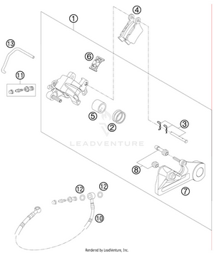Break Caliper Rear Schematic