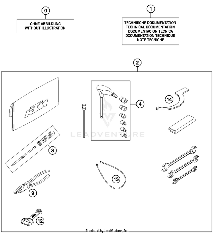 Accessories Kit 1290 SUPERDUKE R BLACK Chassis - 2015 Schematic