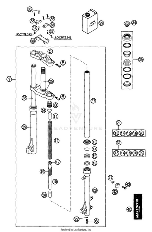 Front Fork Marzocchi Schematic