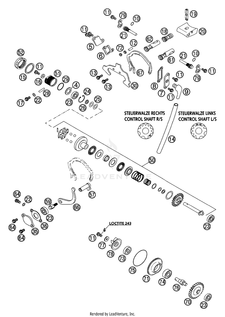 Exhaust Control 200 EXC Engine - 2003 Schematic