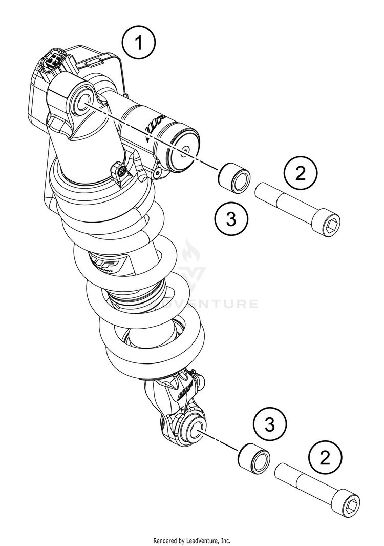Shock Absorber 1290 SUPER ADVENTURE S SILVER CHASSIS - 2020 Schematic