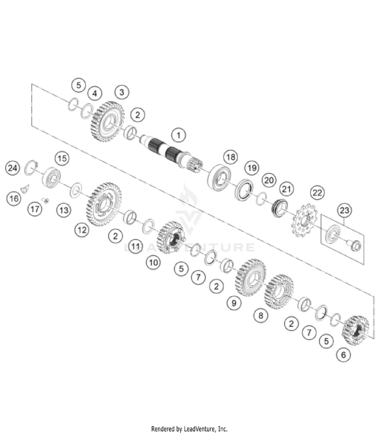 Transmission Ii - Countershaft 350 XC-F ENGINE - 2024 Schematic