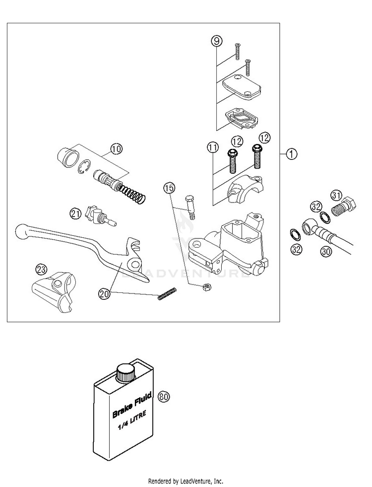 Hand Brake Cylinder Brembo Schematic