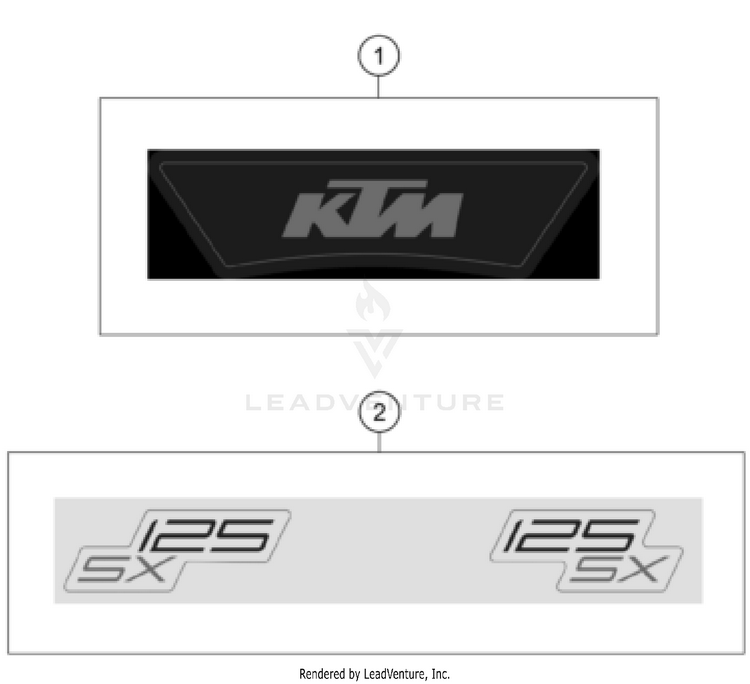 Decal 125 SX CHASSIS - 2023 Schematic