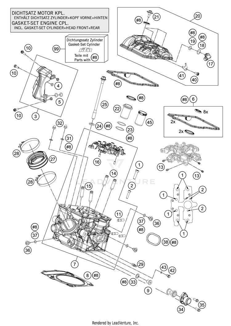 Cylinder Head Rear 1290 SUPER ADVENTURE R ENGINE - 2019 Schematic