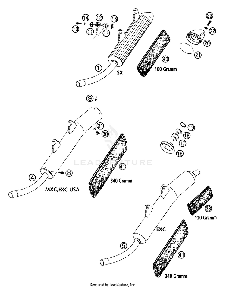 Silencer 250 EXC Chassis - 2002 Schematic