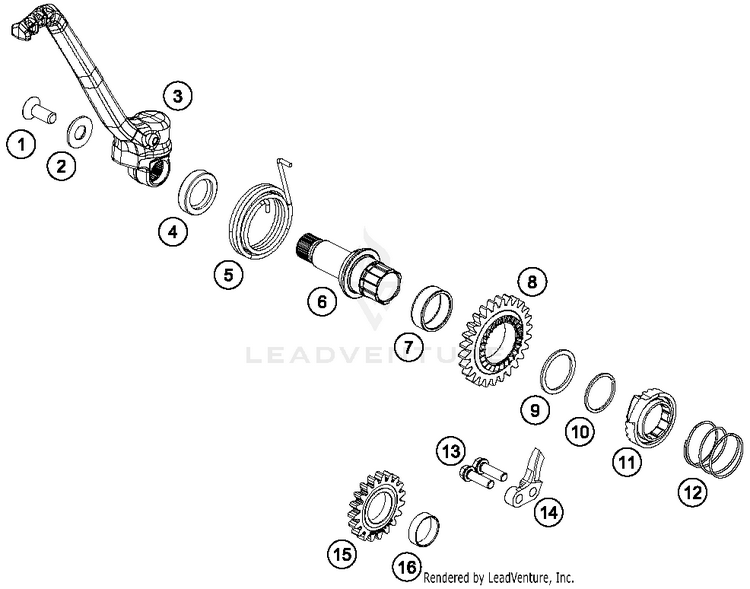 Kick Starter 150 SX ENGINE - 2017 Schematic
