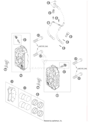 Brake Caliper Front Schematic