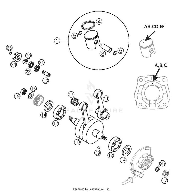 Crankshaft, Piston Schematic