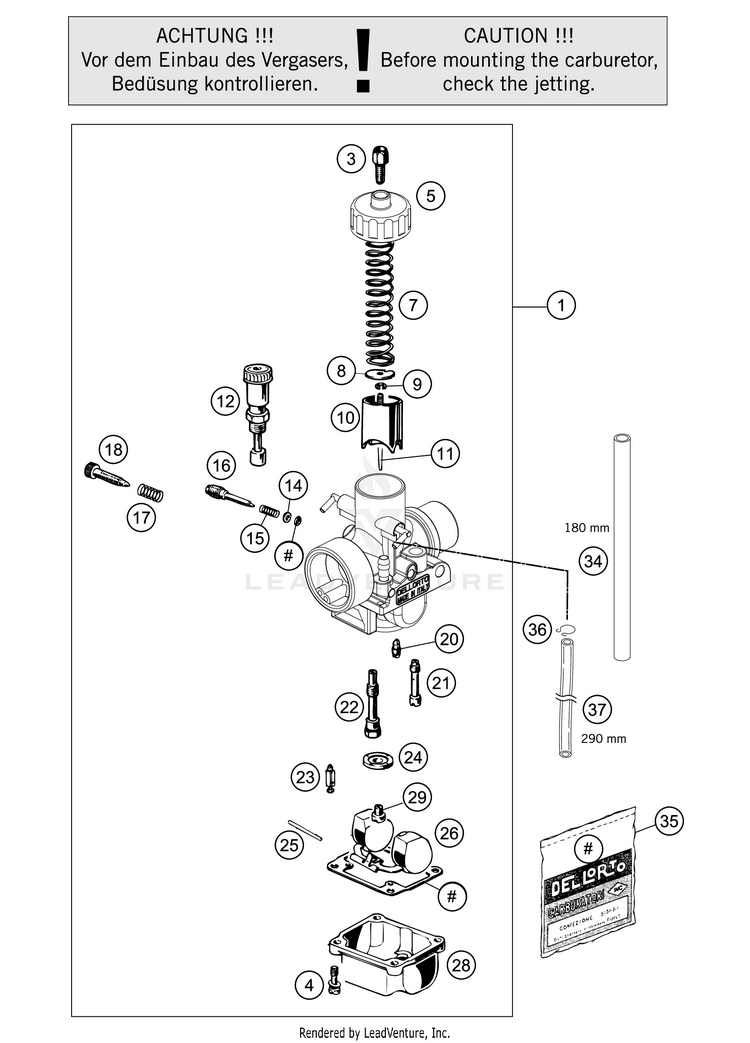 Carburetor 50 SX Engine - 2021 Schematic