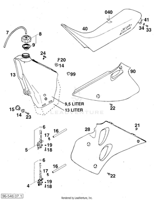 Tank, Seat, S.cover Schematic
