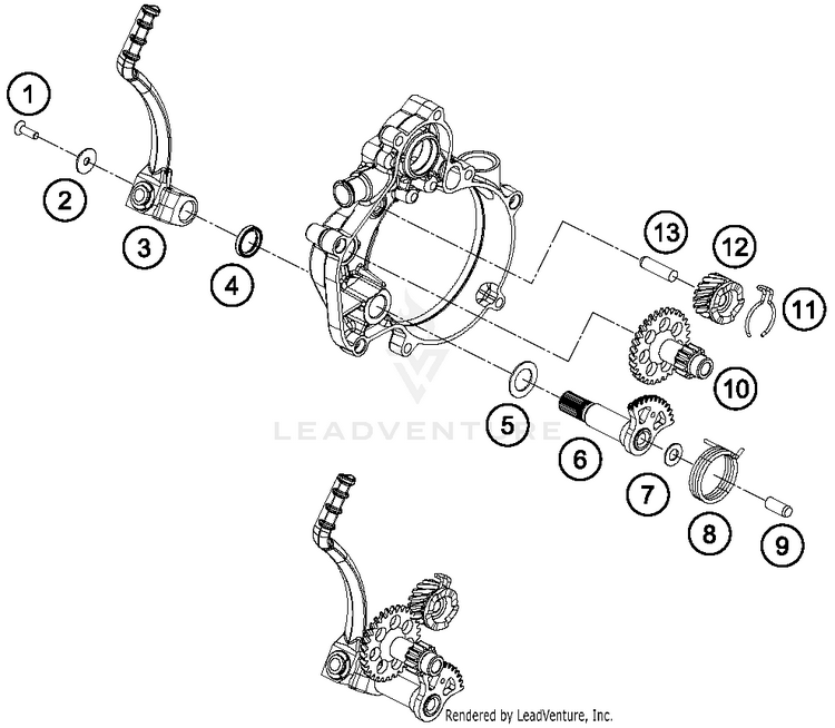 Kick Starter 50 SX MINI Engine - 2015 Schematic