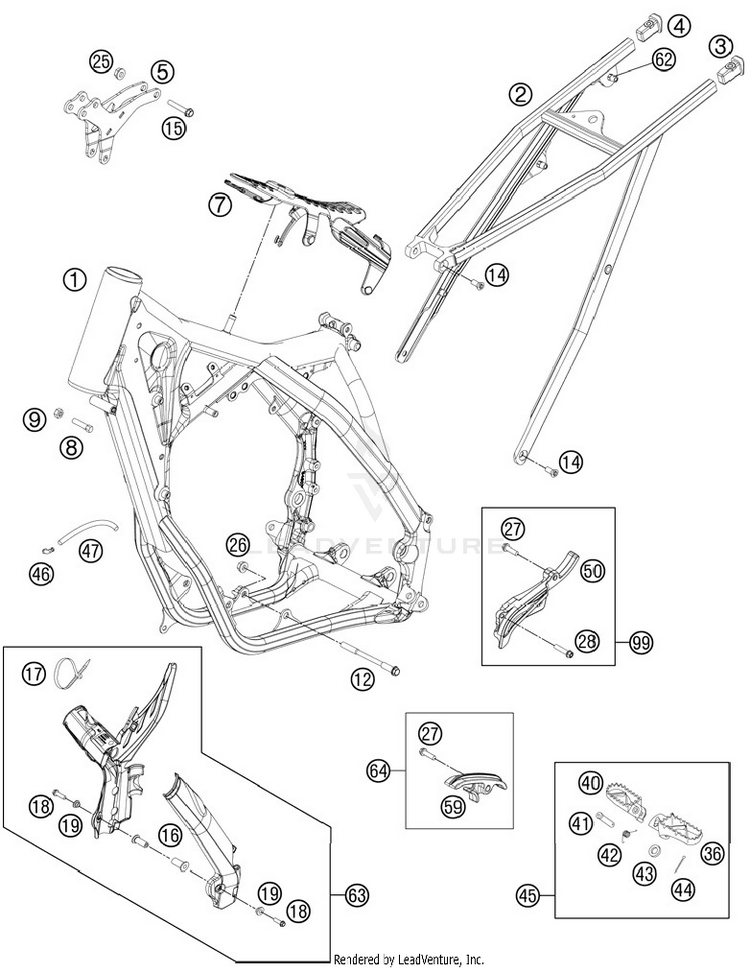 Frame 250 SX Chassis - 2012 Schematic
