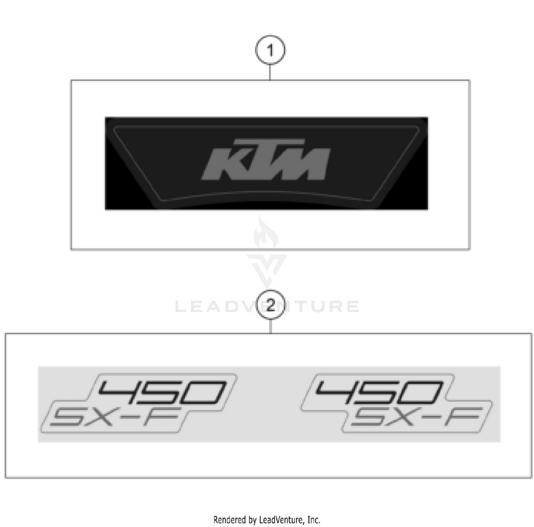 Decal 450 SX-F CHASSIS - 2024 Schematic