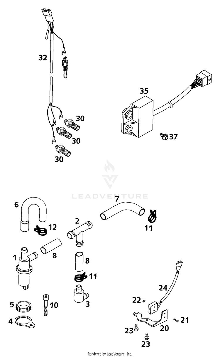 Electronic Power Control 640 LC4-E Engine - 2000 Schematic