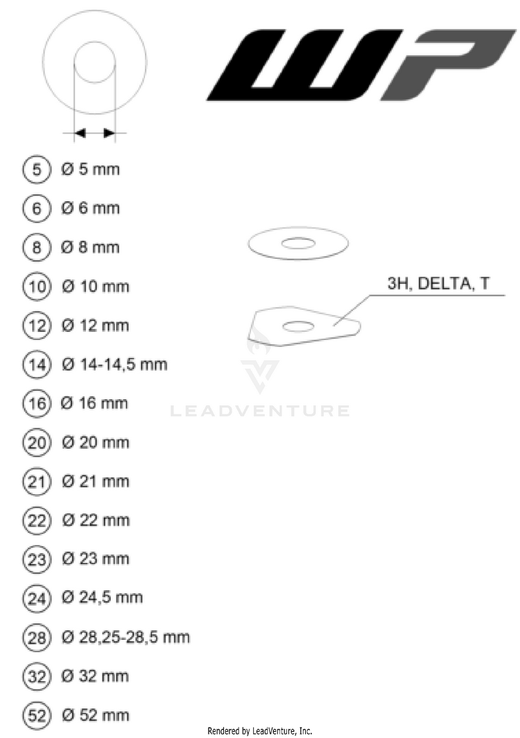 Wp Shims For Setting 125 SX CHASSIS - 2023 Schematic
