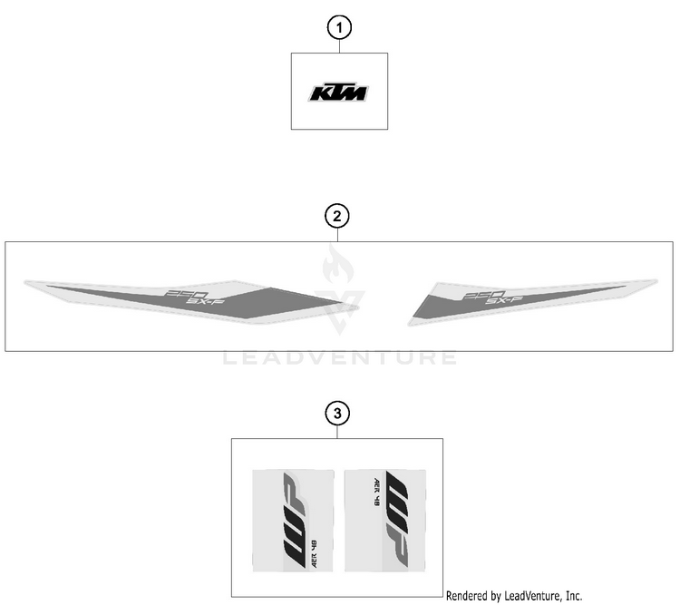 Decal 250 SX-F CHASSIS - 2019 Schematic