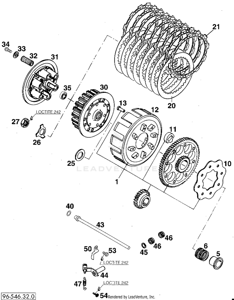 Clutch 360 MXC Engine - 1997 Schematic