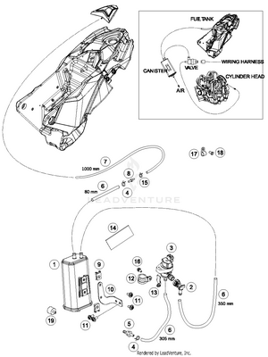 Evaporate Kanister Schematic