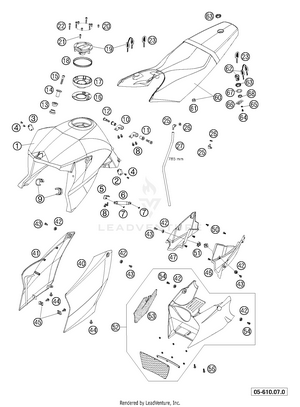 Tank, Seat, Cover Schematic