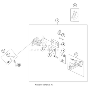 Rear Brake Caliper Schematic
