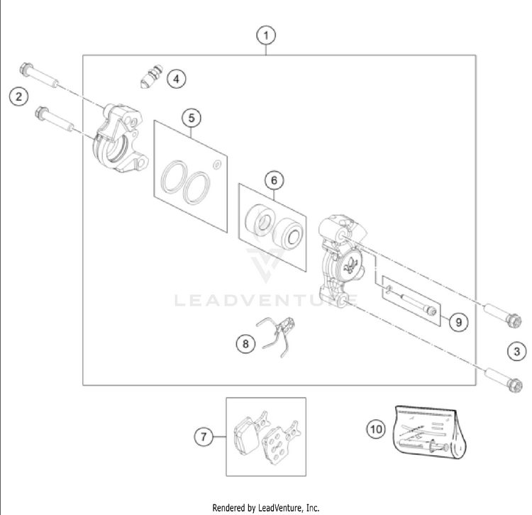 Front Brake Caliper Schematic