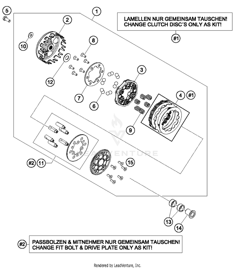 Clutch 50 SX MINI ENGINE - 2018 Schematic