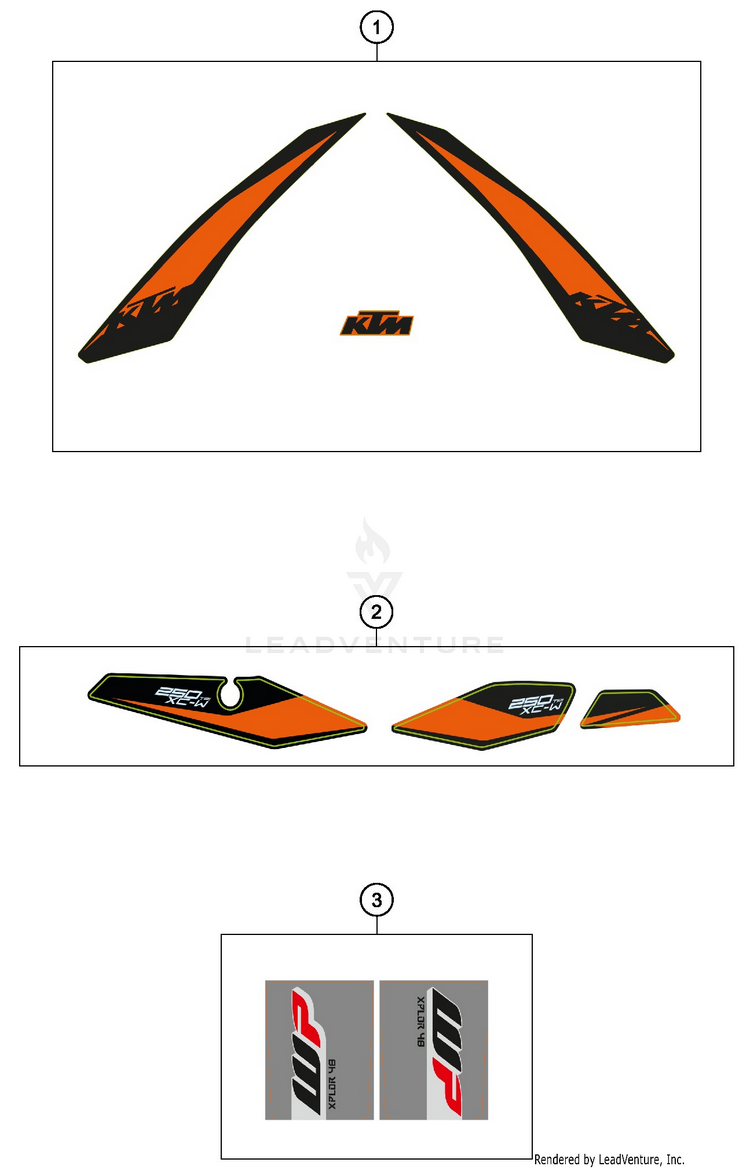 Decal 250 XC-W TPI CHASSIS - 2019 Schematic