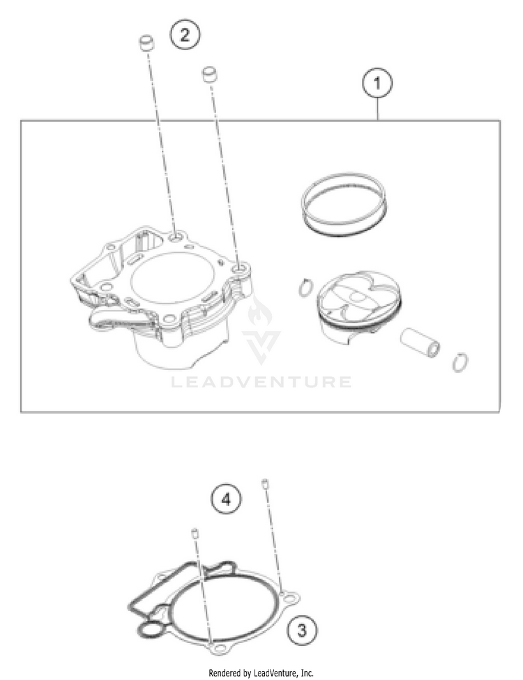 Cylinder 250 SX-F ENGINE - 2025 Schematic