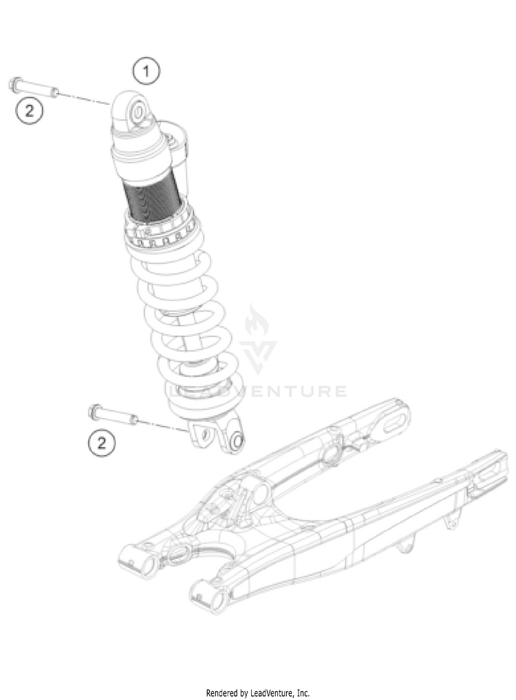 Shock Absorber 350 EXC-F US CHASSIS - 2022 Schematic