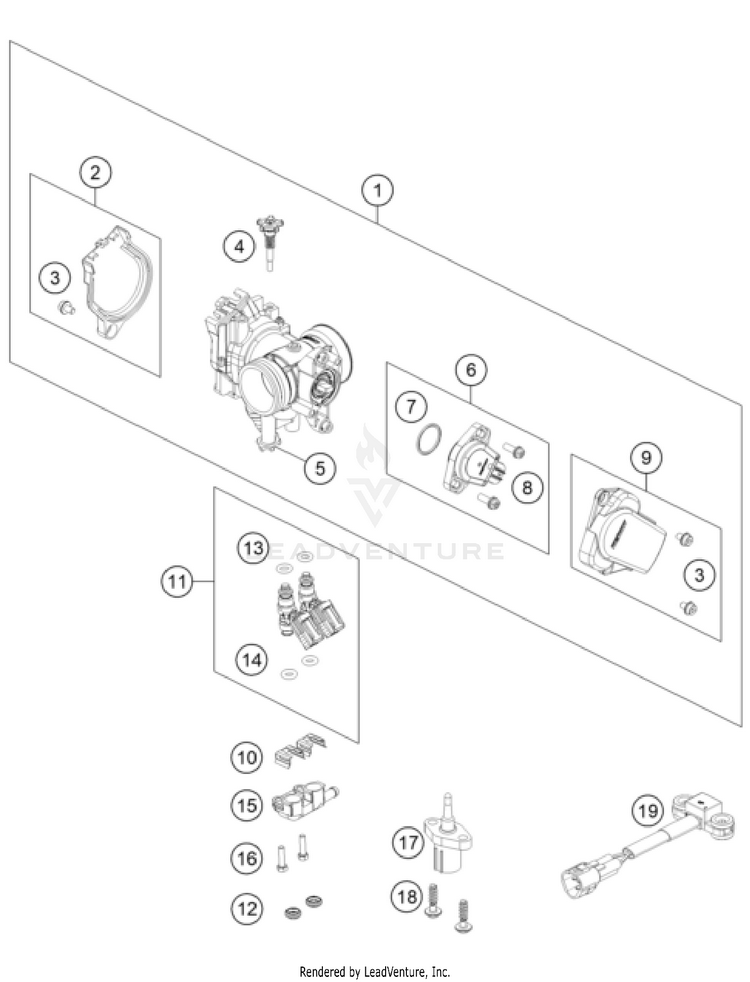 Throttle Body 300 XC-W TPI USA ENGINE - 2024 Schematic