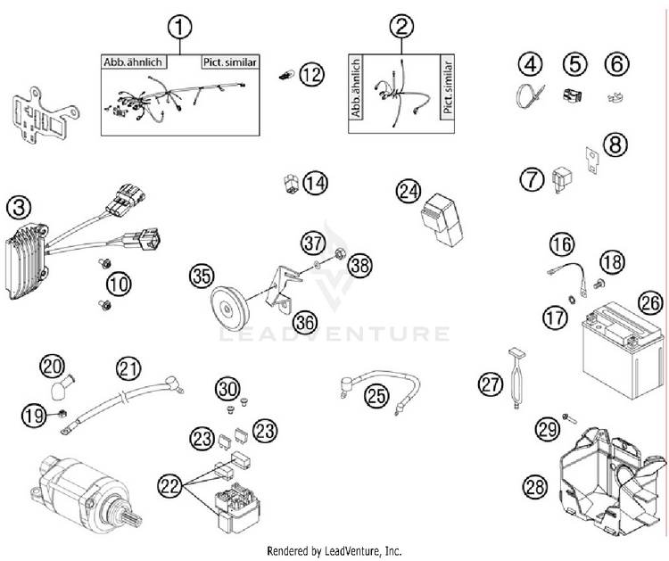 Wiring Harness 500 EXC Chassis - 2012 Schematic