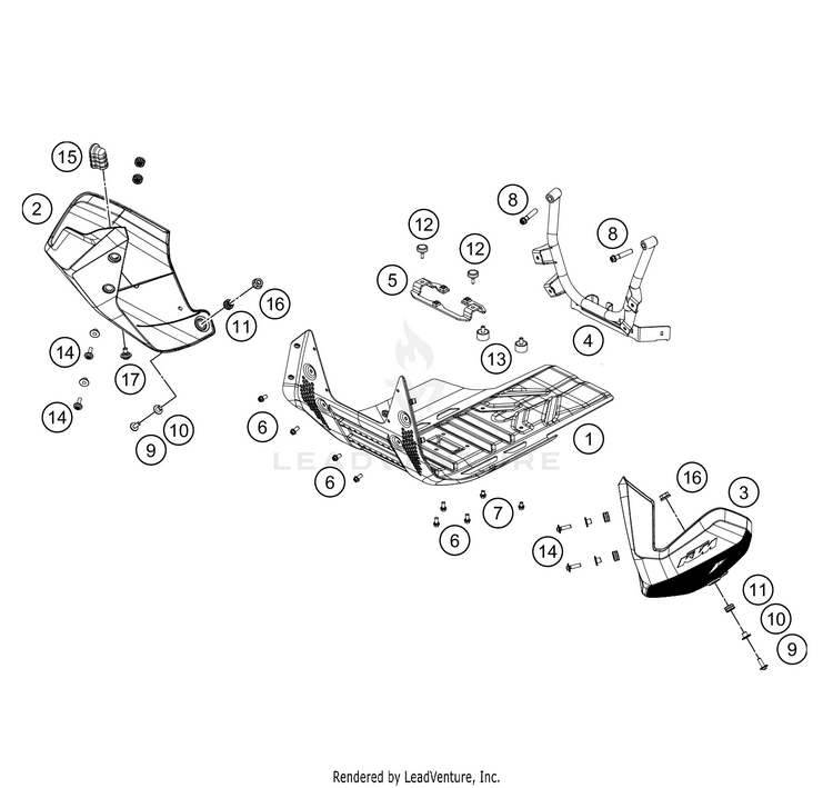 Engine Guard 890 ADV R RALLY Chassis - 2021 Schematic