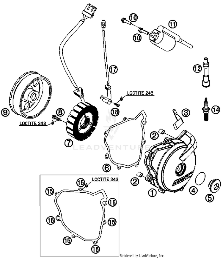 Ignition System 690 Duke Engine - 2008 Schematic